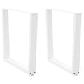 vidaXL Nogi do stołu jadalnego w kształcie litery V 2 szt. Białe 80x(72-73,3) cm Stal