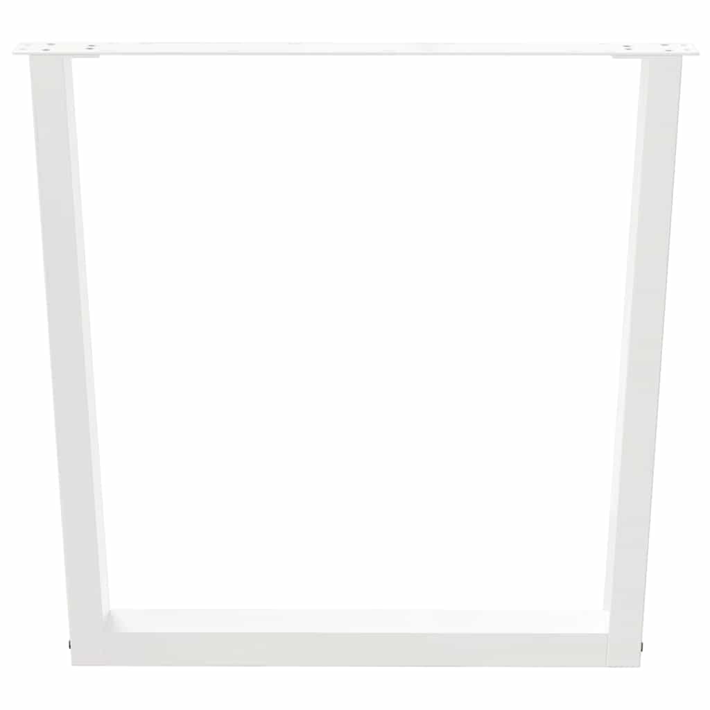vidaXL Nogi do stołu jadalnego w kształcie litery V 2 szt. Białe 80x(72-73,3) cm Stal