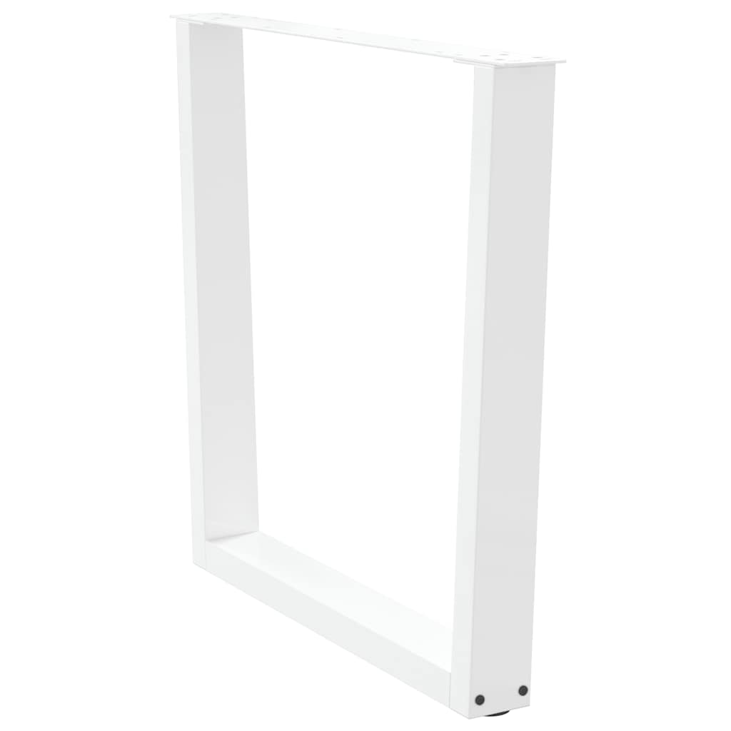 vidaXL Nogi do stołu jadalnego w kształcie litery V 2 szt. Białe 80x(72-73,3) cm Stal