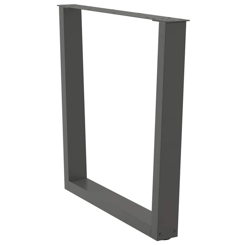 vidaXL Nogi do stołu jadalnego w kształcie litery V 2 szt. Antracyt 80x(72-73,3) cm Stal