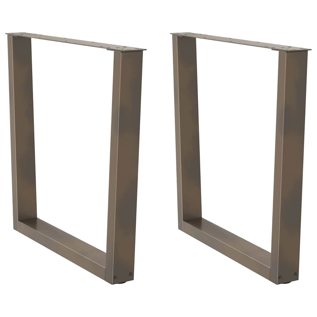 vidaXL Nogi do stołu jadalnego w kształcie litery V 2 szt. Naturalna stal 80x(72-73,3) cm Stal