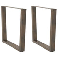 vidaXL Nogi do stołu jadalnego w kształcie litery V 2 szt. Naturalna stal 80x(72-73,3) cm Stal