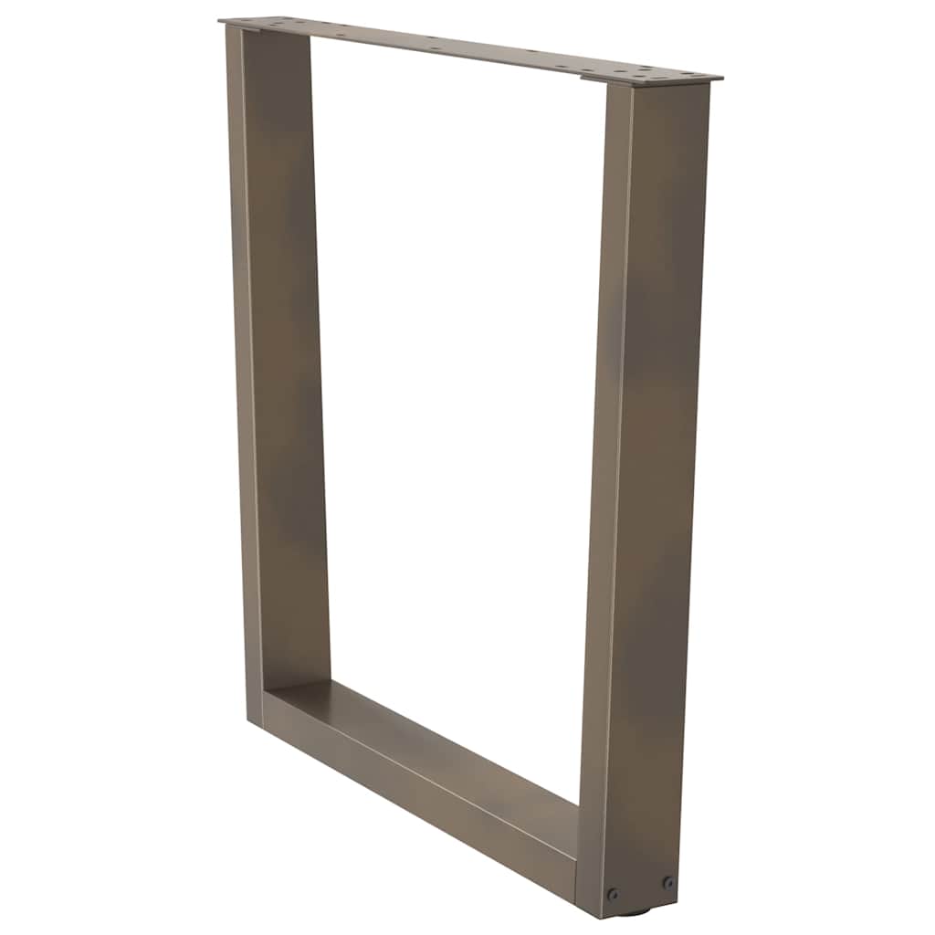 vidaXL Nogi do stołu jadalnego w kształcie litery V 2 szt. Naturalna stal 80x(72-73,3) cm Stal