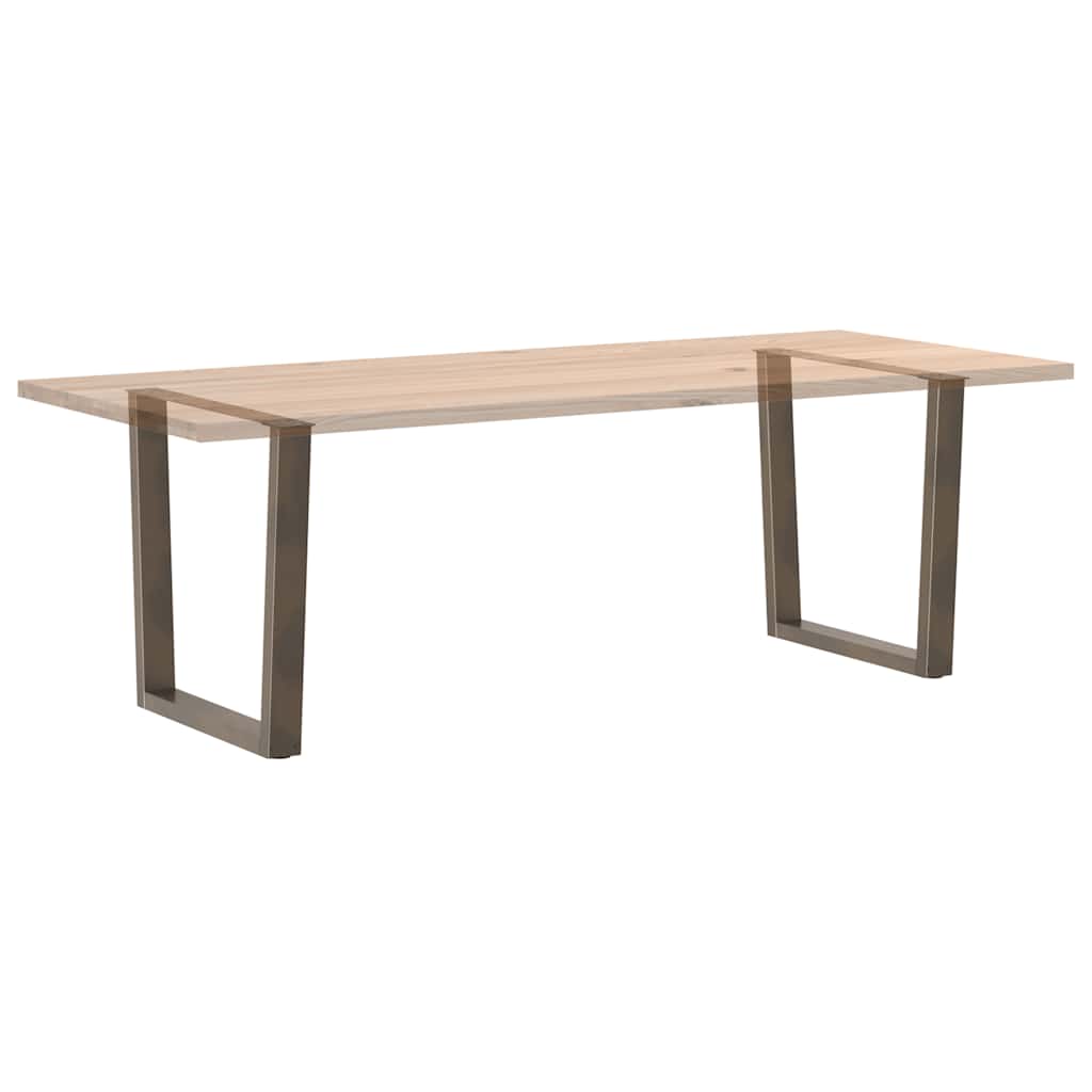 vidaXL Nogi do stołu jadalnego w kształcie litery V 2 szt. Naturalna stal 80x(72-73,3) cm Stal