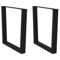 vidaXL Nogi do stołu jadalnego w kształcie litery V 2 szt. Czarne 90x(72-73,3) cm Stal