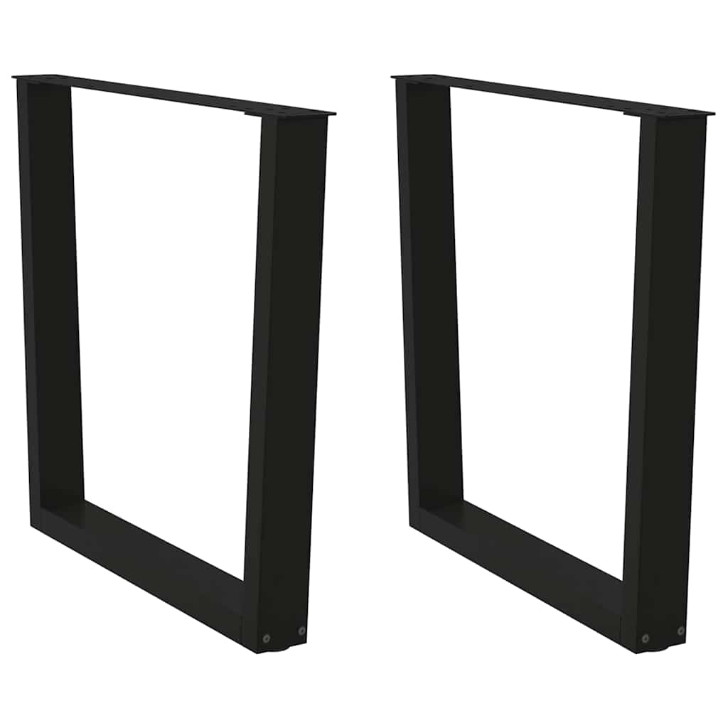 vidaXL Nogi do stołu jadalnego w kształcie litery V 2 szt. Czarne 90x(72-73,3) cm Stal