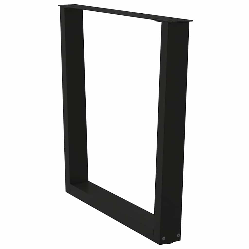 vidaXL Nogi do stołu jadalnego w kształcie litery V 2 szt. Czarne 90x(72-73,3) cm Stal
