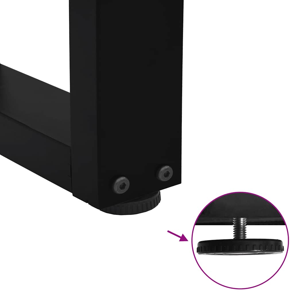 vidaXL Nogi do stołu jadalnego w kształcie litery V 2 szt. Czarne 90x(72-73,3) cm Stal