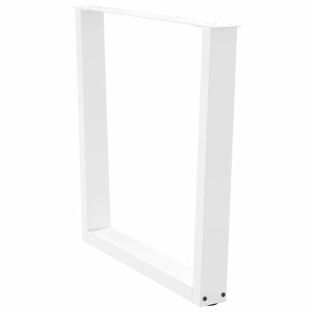 vidaXL Nogi do stołu jadalnego w kształcie litery V 2 szt. Białe 90x(72-73,3) cm Stal