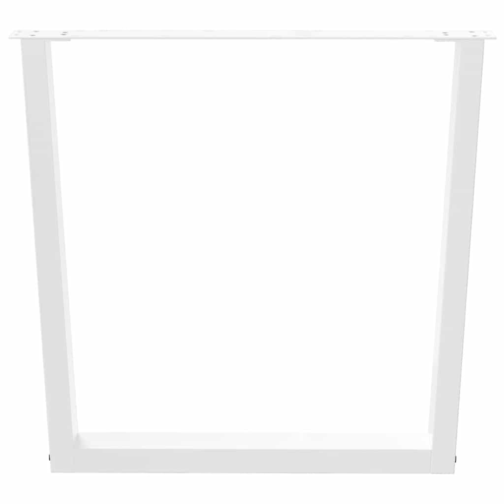 vidaXL Nogi do stołu jadalnego w kształcie litery V 2 szt. Białe 90x(72-73,3) cm Stal