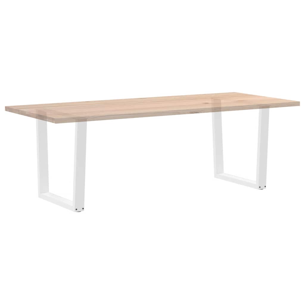 vidaXL Nogi do stołu jadalnego w kształcie litery V 2 szt. Białe 90x(72-73,3) cm Stal