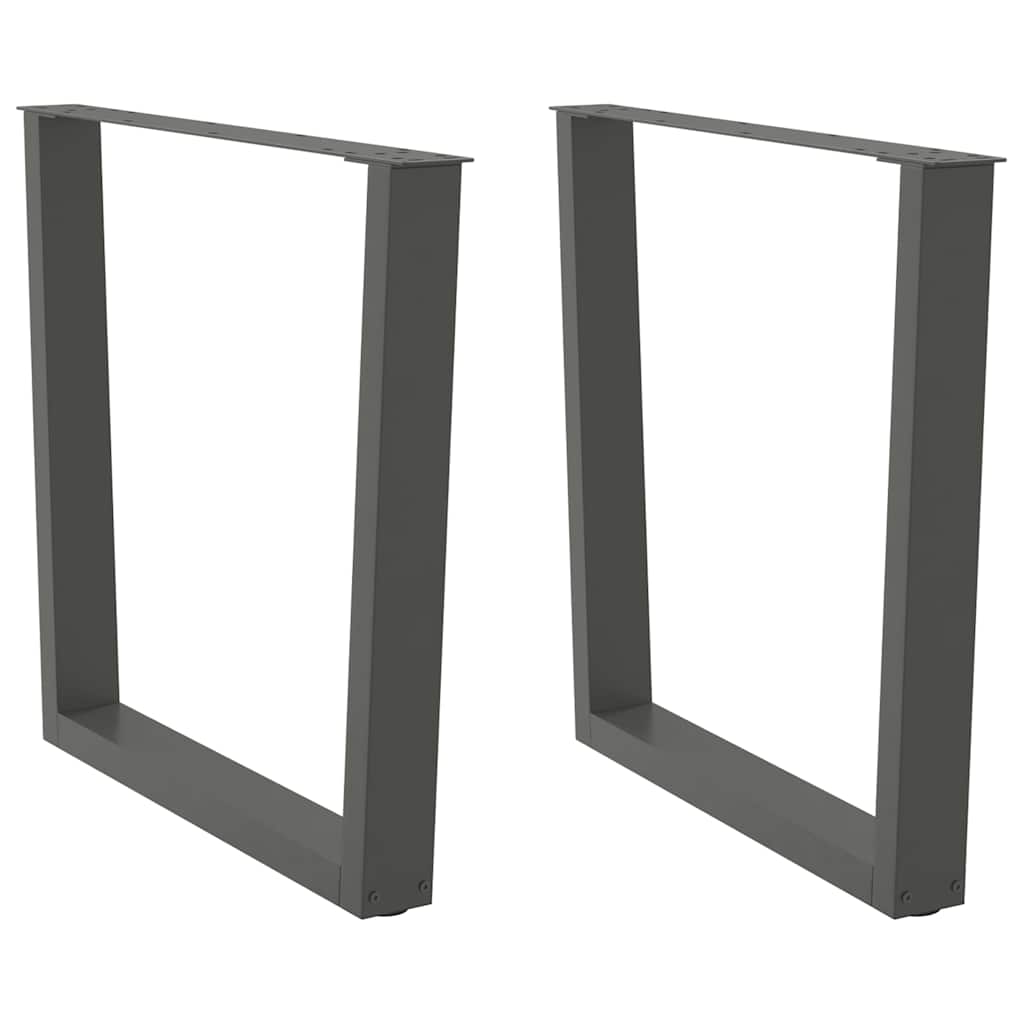 vidaXL Nogi do stołu jadalnego w kształcie litery V 2 szt. Antracyt 90x(72-73,3) cm Stal