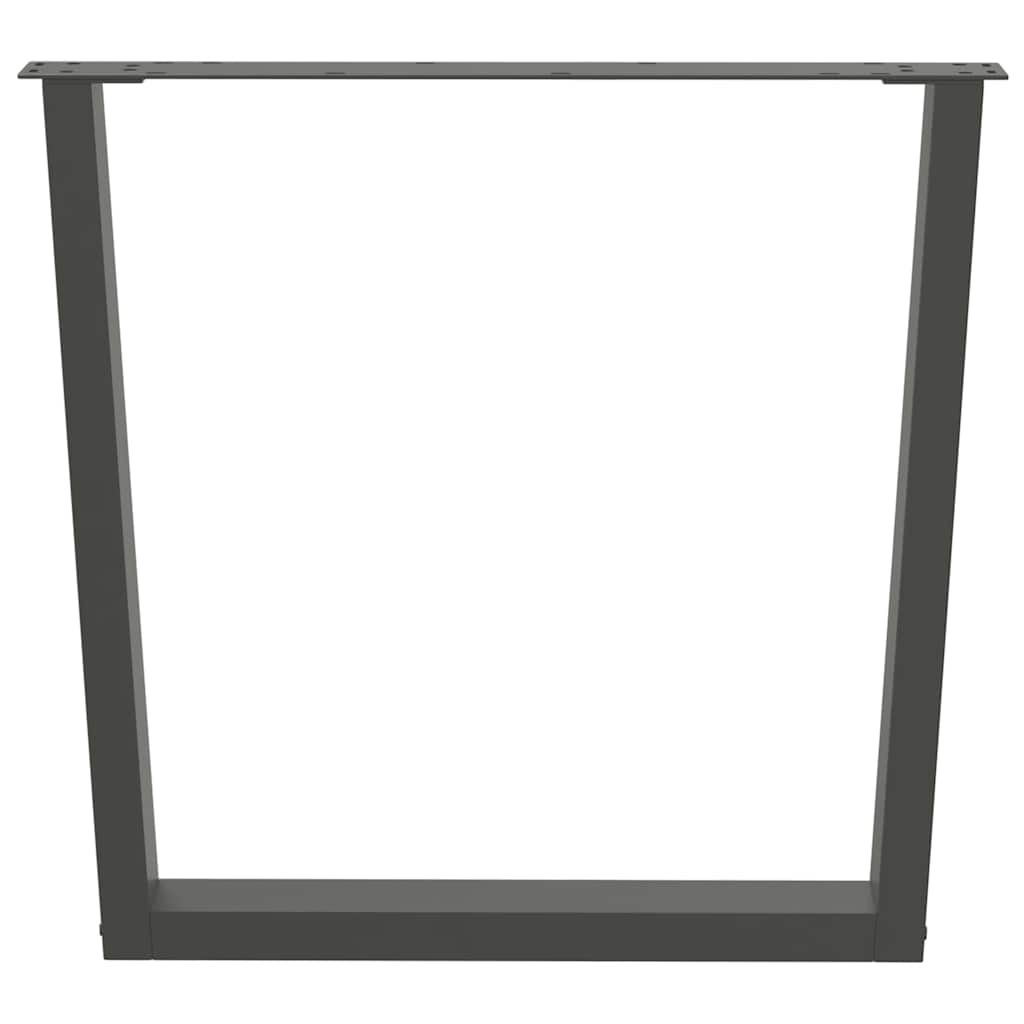 vidaXL Nogi do stołu jadalnego w kształcie litery V 2 szt. Antracyt 90x(72-73,3) cm Stal