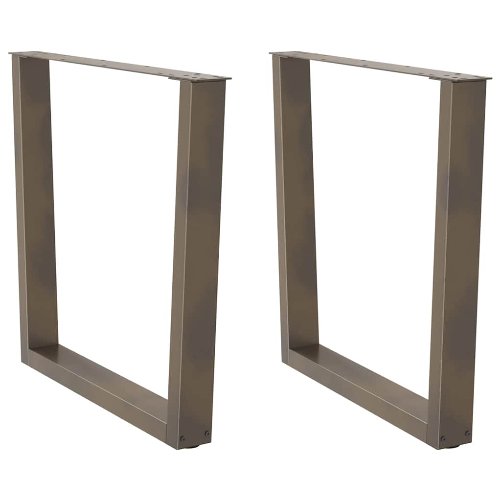 vidaXL Nogi do stołu jadalnego w kształcie litery V 2 szt. Naturalna stal 90x(72-73,3) cm Stal