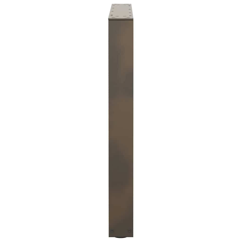 vidaXL Nogi do stołu jadalnego w kształcie litery V 2 szt. Naturalna stal 90x(72-73,3) cm Stal
