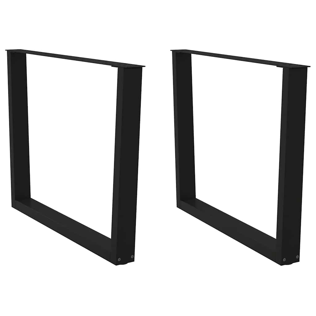 vidaXL Nogi do stołu jadalnego w kształcie litery V 2 szt. Czarne 100x(72-73,3) cm Stal