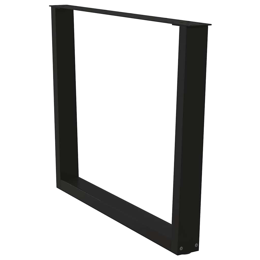 vidaXL Nogi do stołu jadalnego w kształcie litery V 2 szt. Czarne 100x(72-73,3) cm Stal