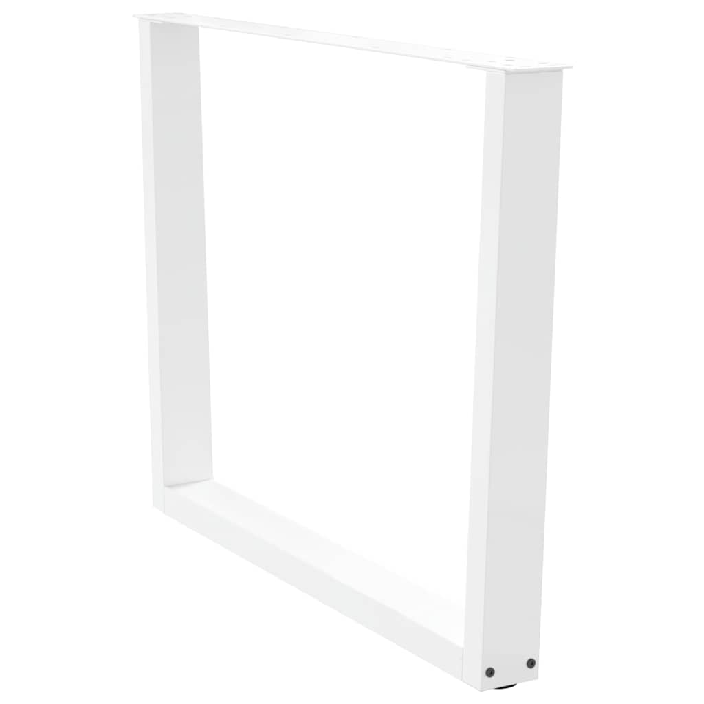 vidaXL Nogi do stołu jadalnego w kształcie litery V 2 szt. Białe 100x(72-73,3) cm Stal