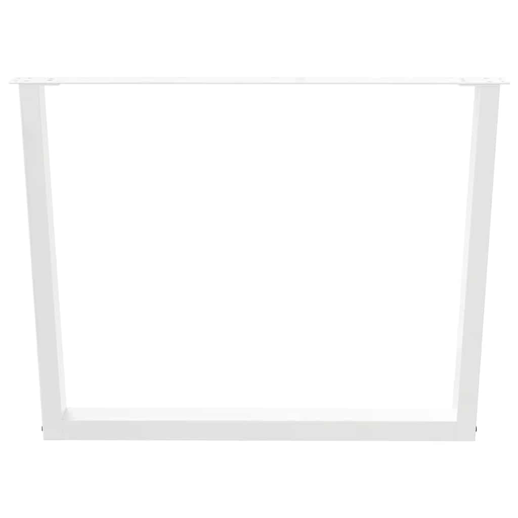 vidaXL Nogi do stołu jadalnego w kształcie litery V 2 szt. Białe 100x(72-73,3) cm Stal