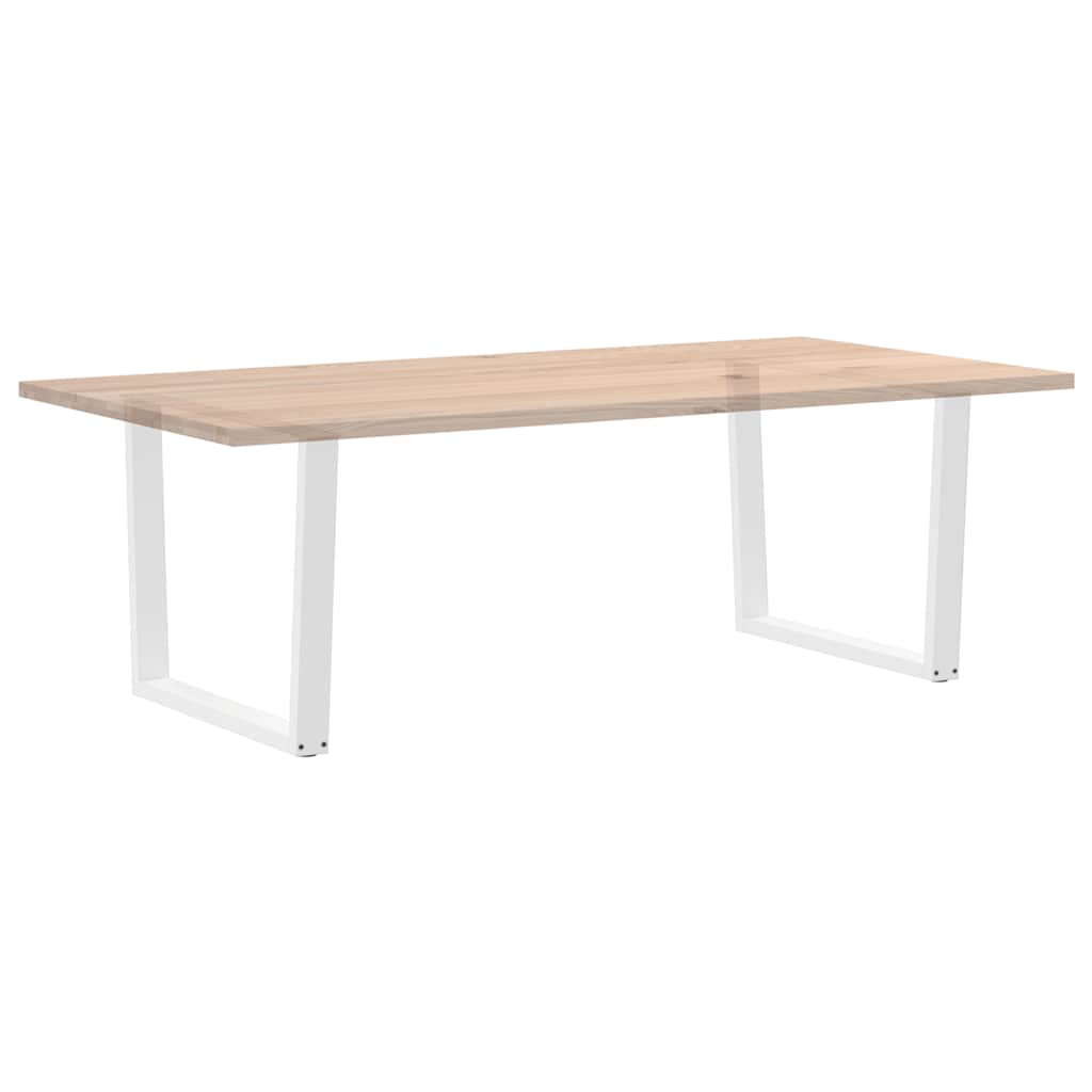 vidaXL Nogi do stołu jadalnego w kształcie litery V 2 szt. Białe 100x(72-73,3) cm Stal