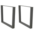 vidaXL Nogi do stołu jadalnego w kształcie litery V 2 szt. Antracyt 100x(72-73,3) cm Stal