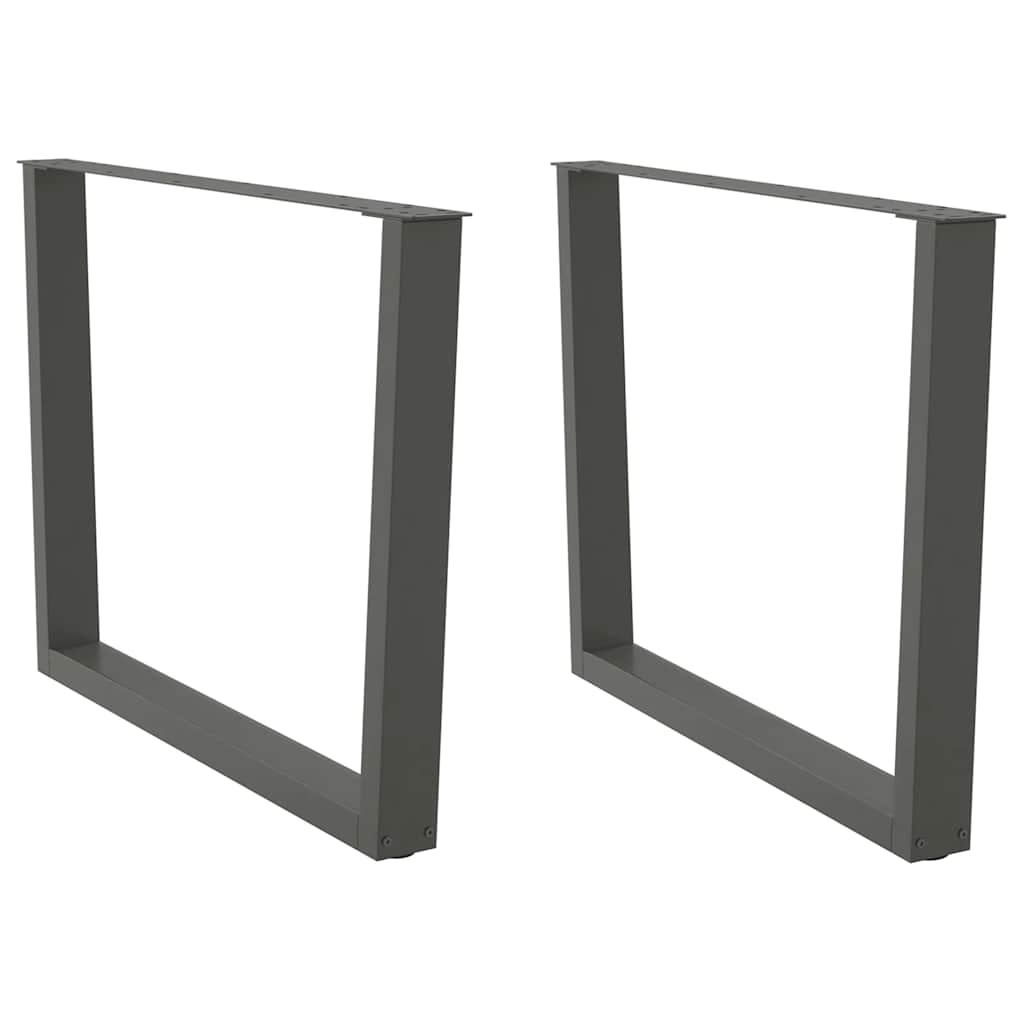 vidaXL Nogi do stołu jadalnego w kształcie litery V 2 szt. Antracyt 100x(72-73,3) cm Stal