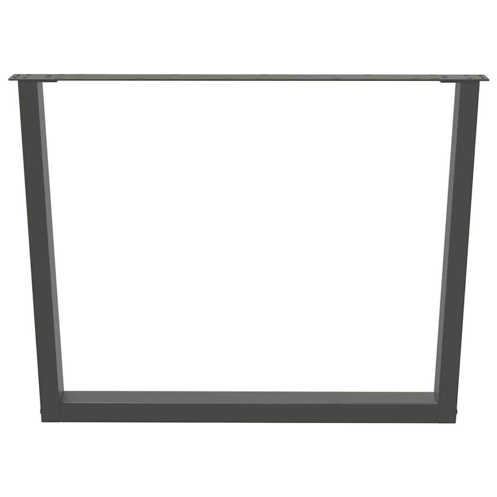 vidaXL Nogi do stołu jadalnego w kształcie litery V 2 szt. Antracyt 100x(72-73,3) cm Stal