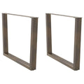 vidaXL Nogi do stołu jadalnego w kształcie litery V 2 szt. Naturalna stal 100x(72-73,3) cm Stal