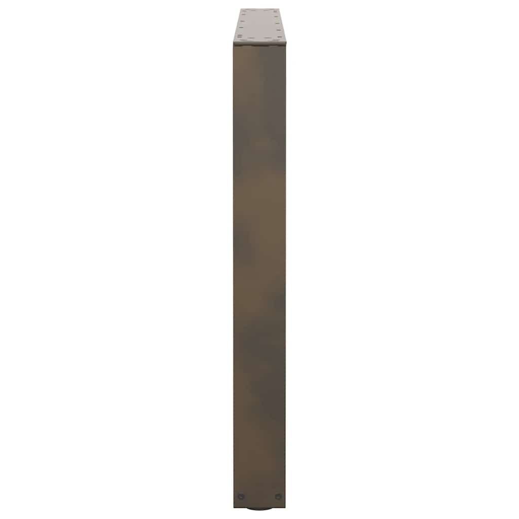 vidaXL Nogi do stołu jadalnego w kształcie litery V 2 szt. Naturalna stal 100x(72-73,3) cm Stal