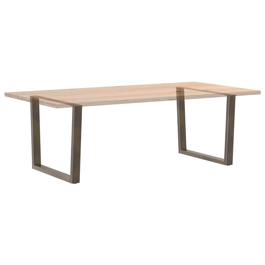 vidaXL Nogi do stołu jadalnego w kształcie litery V 2 szt. Naturalna stal 100x(72-73,3) cm Stal