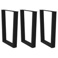 vidaXL Nogi do stołu jadalnego w kształcie litery V 3 szt. Czarne 70x(72-73,3) cm Stalowe