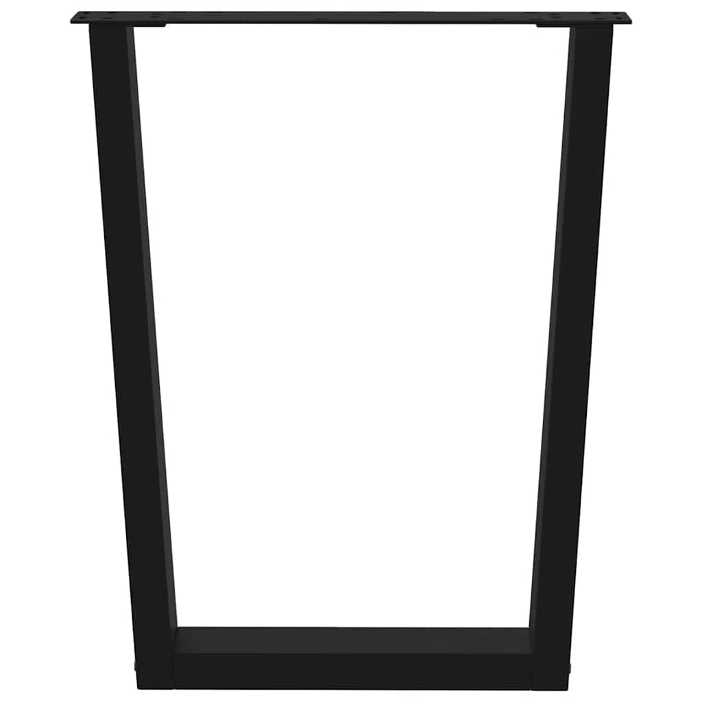 vidaXL Nogi do stołu jadalnego w kształcie litery V 3 szt. Czarne 70x(72-73,3) cm Stalowe