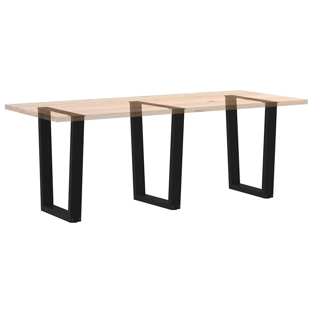 vidaXL Nogi do stołu jadalnego w kształcie litery V 3 szt. Czarne 70x(72-73,3) cm Stalowe