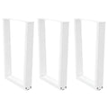 vidaXL Nogi do stołu jadalnego w kształcie litery V 3 szt. Białe 70x(72-73,3) cm Stal