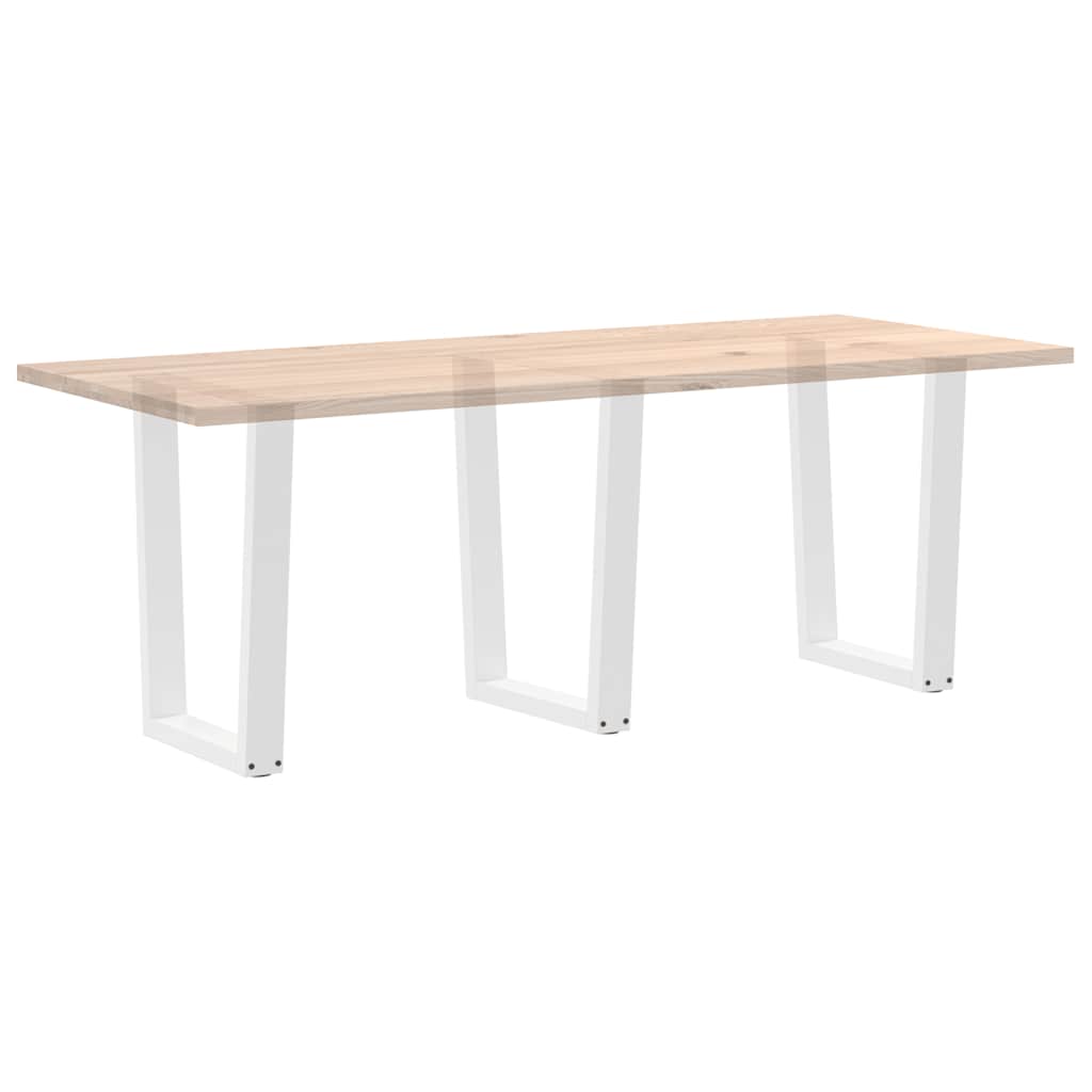 vidaXL Nogi do stołu jadalnego w kształcie litery V 3 szt. Białe 70x(72-73,3) cm Stal
