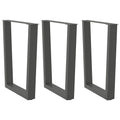 vidaXL Nogi do stołu jadalnego w kształcie litery V 3 szt. Antracyt 70x(72-73,3) cm Stal