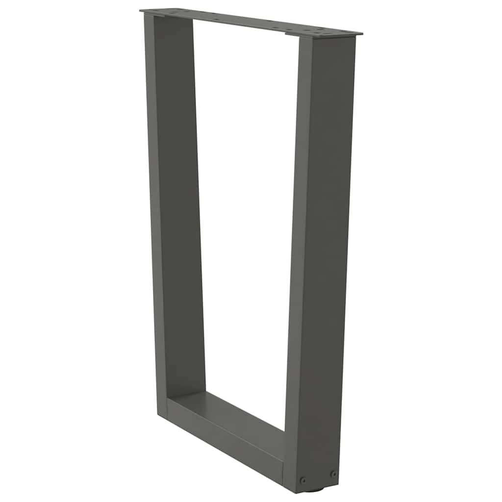 vidaXL Nogi do stołu jadalnego w kształcie litery V 3 szt. Antracyt 70x(72-73,3) cm Stal