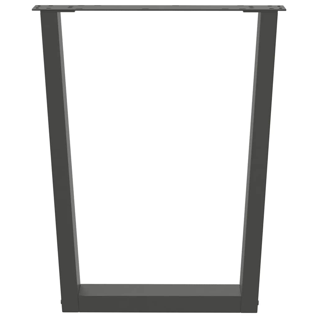 vidaXL Nogi do stołu jadalnego w kształcie litery V 3 szt. Antracyt 70x(72-73,3) cm Stal