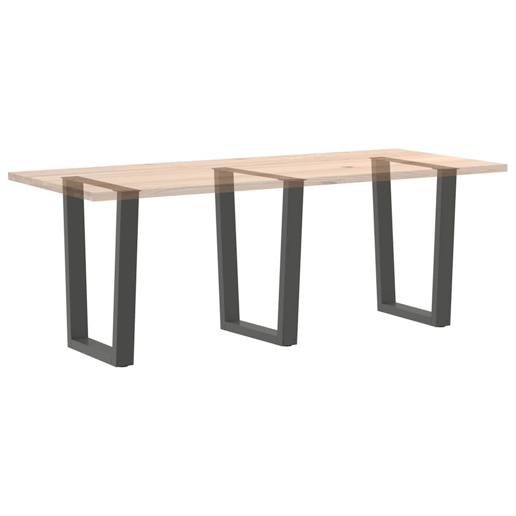 vidaXL Nogi do stołu jadalnego w kształcie litery V 3 szt. Antracyt 70x(72-73,3) cm Stal