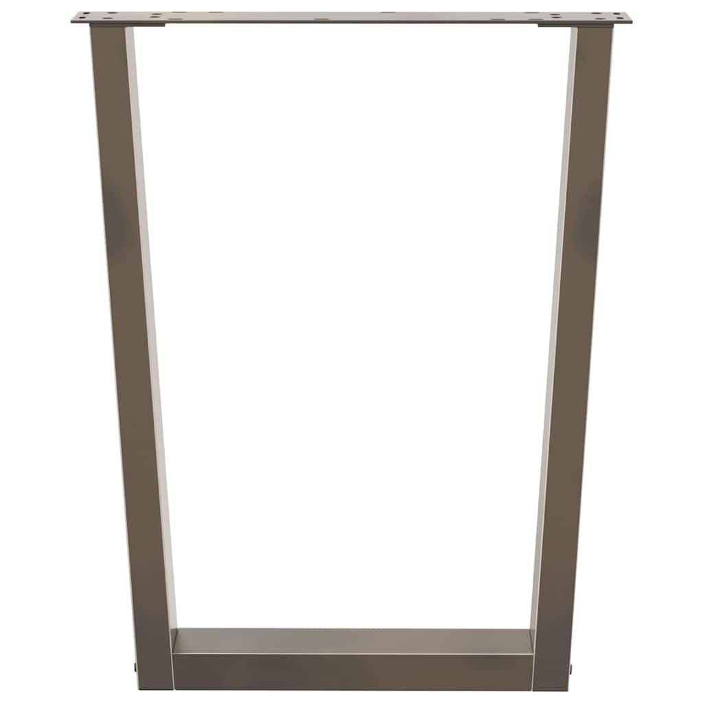vidaXL Nogi do stołu jadalnego w kształcie litery V 3 szt. Naturalna stal 70x(72-73,3) cm Stal