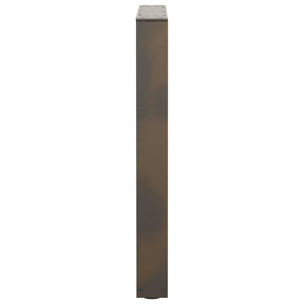 vidaXL Nogi do stołu jadalnego w kształcie litery V 3 szt. Naturalna stal 70x(72-73,3) cm Stal