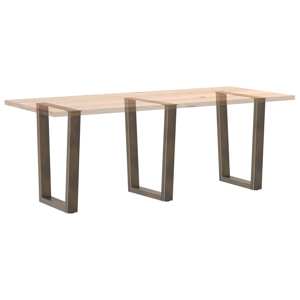 vidaXL Nogi do stołu jadalnego w kształcie litery V 3 szt. Naturalna stal 70x(72-73,3) cm Stal