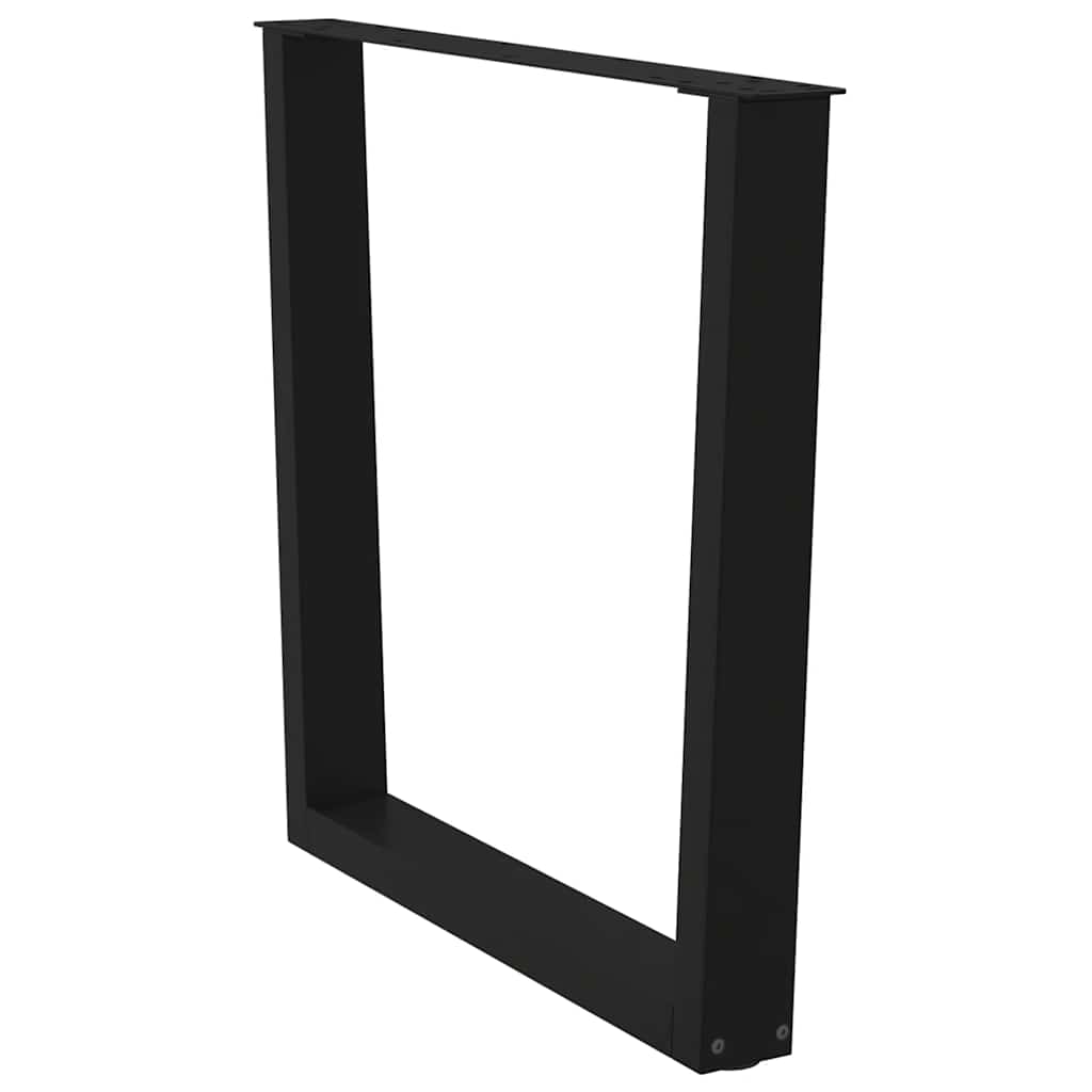 vidaXL Nogi do stołu jadalnego w kształcie litery V 3 szt. Czarne 80x(72-73,3) cm Stalowe