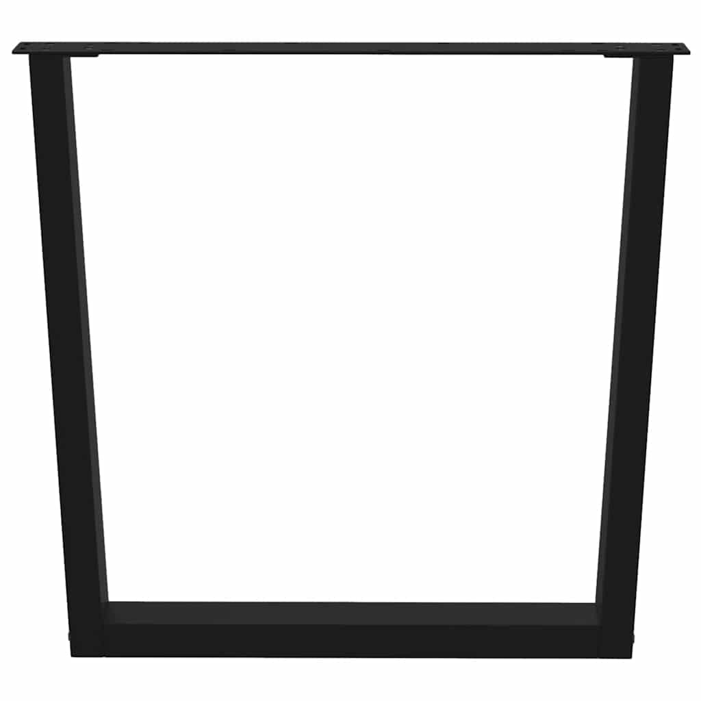vidaXL Nogi do stołu jadalnego w kształcie litery V 3 szt. Czarne 80x(72-73,3) cm Stalowe