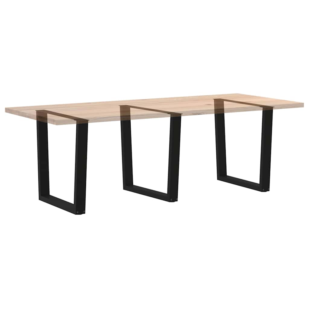 vidaXL Nogi do stołu jadalnego w kształcie litery V 3 szt. Czarne 80x(72-73,3) cm Stalowe