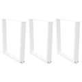 vidaXL Nogi do stołu jadalnego w kształcie litery V 3 szt. Białe 80x(72-73,3) cm Stal