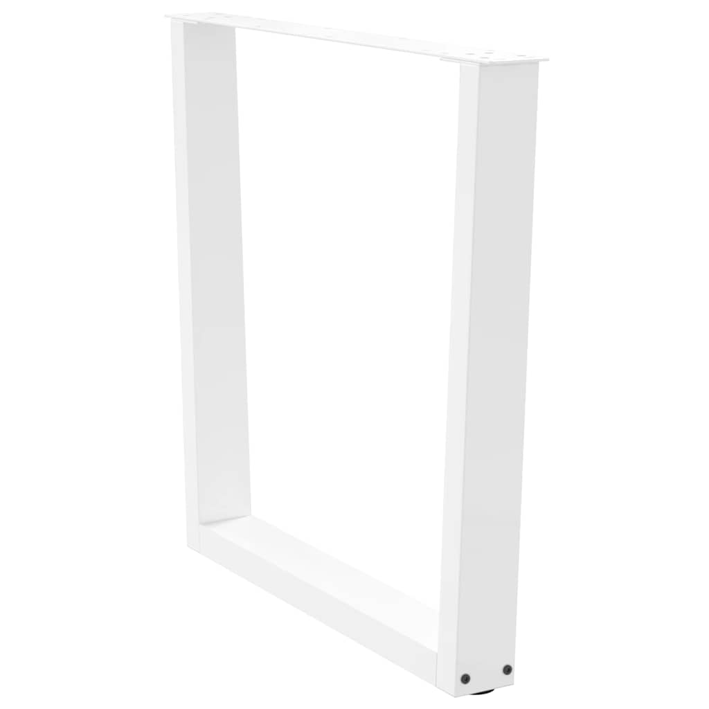 vidaXL Nogi do stołu jadalnego w kształcie litery V 3 szt. Białe 80x(72-73,3) cm Stal