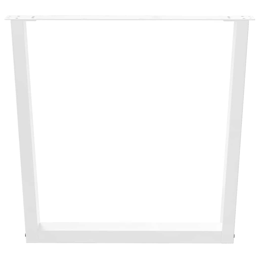 vidaXL Nogi do stołu jadalnego w kształcie litery V 3 szt. Białe 80x(72-73,3) cm Stal