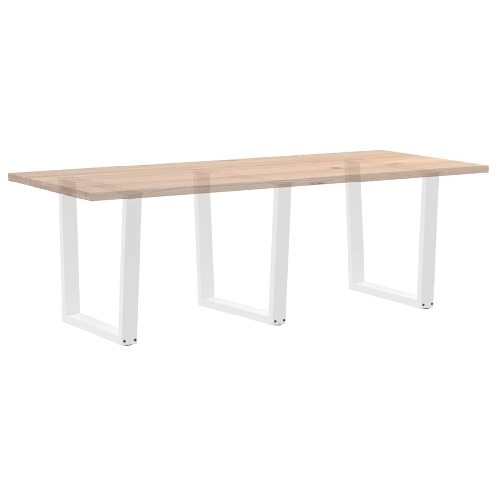 vidaXL Nogi do stołu jadalnego w kształcie litery V 3 szt. Białe 80x(72-73,3) cm Stal
