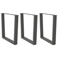 vidaXL Nogi do stołu jadalnego w kształcie litery V 3 szt. Antracyt 80x(72-73,3) cm Stal